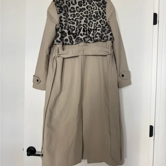 All Saints Cream Trench Coat - Picture 7 of 9